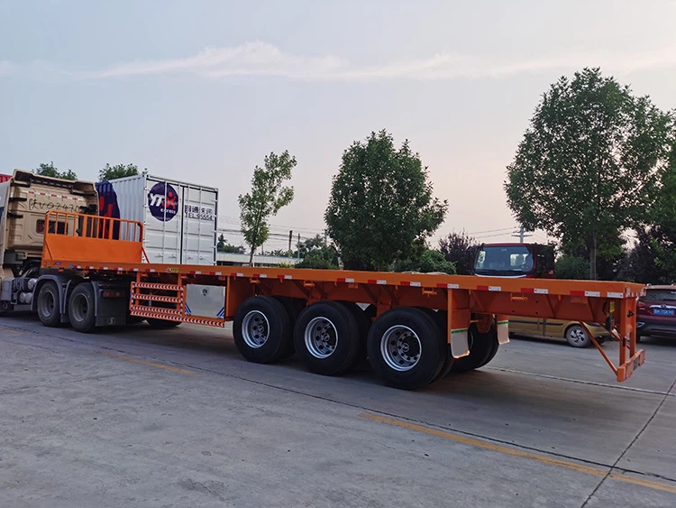 Beinn geisla flatur hálfvagn